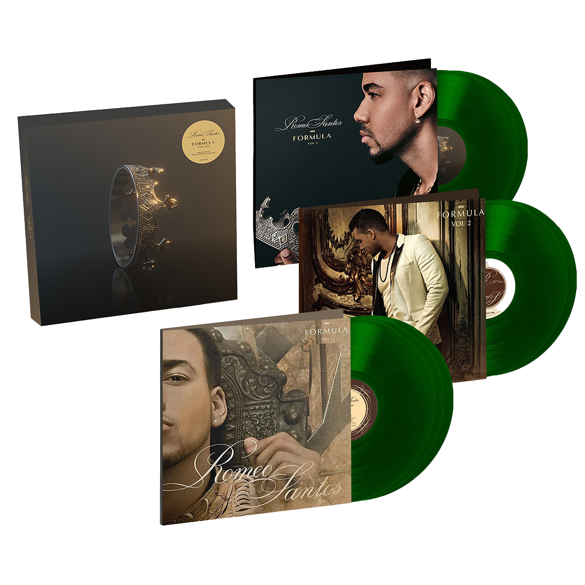 Romeo Santos - Formula, VOL.1.2.3. Box Set - Vinyl 7LP (Translucent Green)